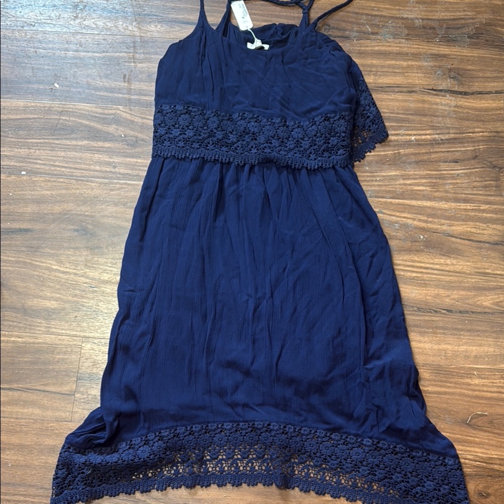 Charming Charlie Blue Sundress with Spaghetti Straps NWT large